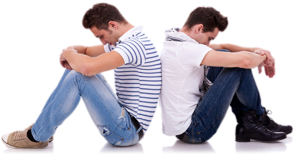Gay Male Couple in Distress Gay Male Couple in Distress